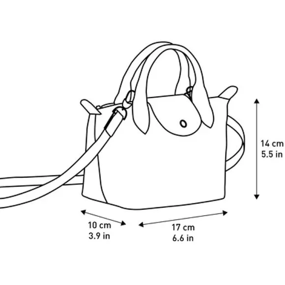 ❤️ NWT LONGCHAMP Le Pliage XS Canvas Crossbody Satchel Bag Torchon RED AUTHENTIC - Picture 2 of 16